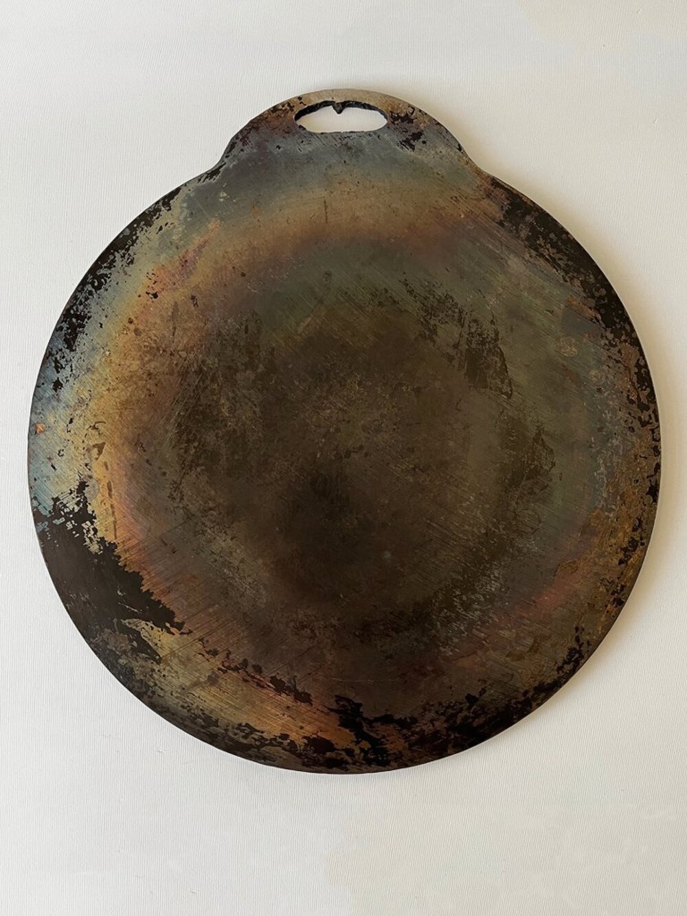 12" Heavy Carbon Steel Pizza Steel Griddle Roti Dosa Tawa 1/4" Thick 3.3kg